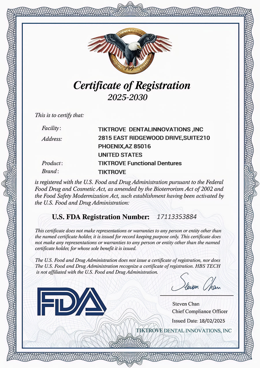 𦷠Fit Full Functional DenturesMake you more confident-Made in the USA & FDA-Certified