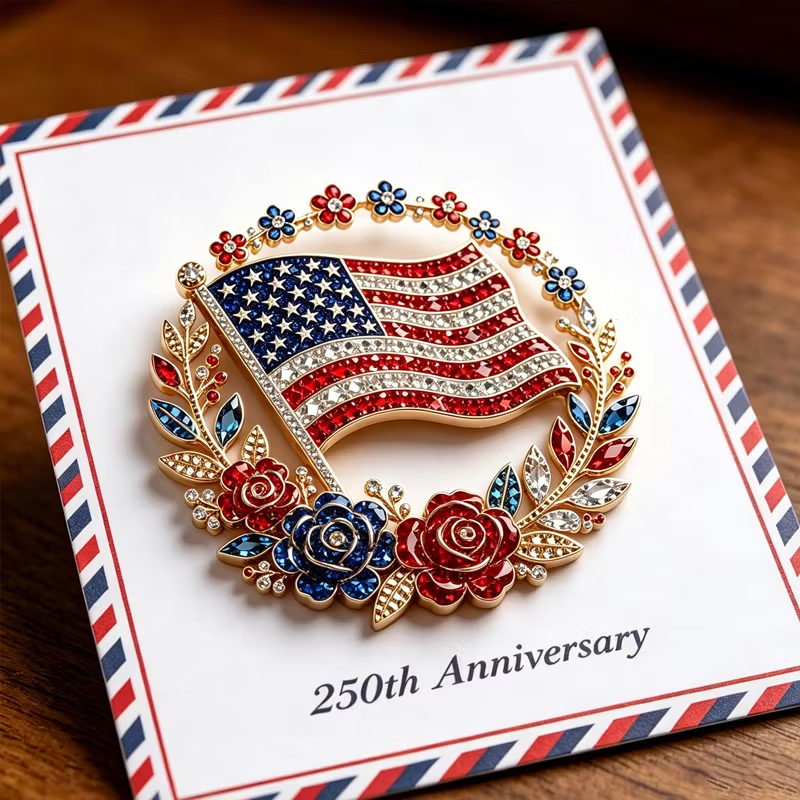 US 250th Anniversary Commemorative Brooch