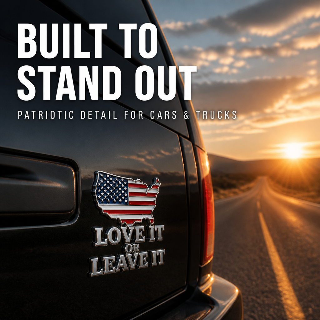 🔥Hot Sale 65% OFF🔥-“LOVE IT OR LEAVE IT” USA Flag Emblem Car Badge
