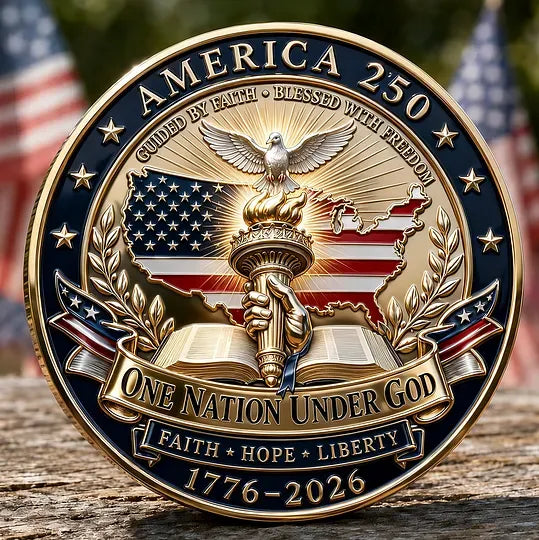 🔥Last Day Promotion-70% OFF 💥America 250 “Prayers For The Nation” Commemorative Challenge Coin