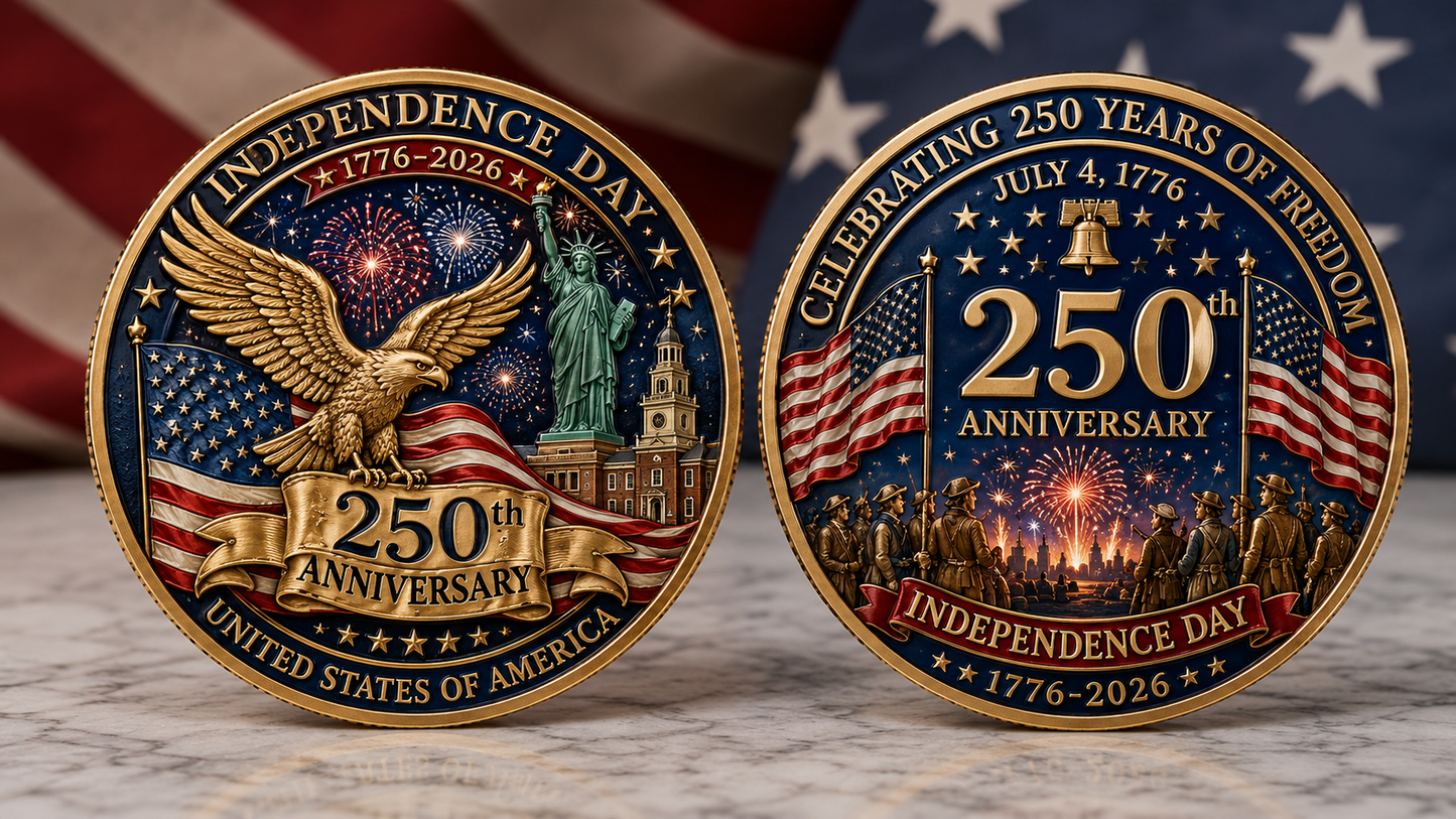 đ„Last Day 49% OFFđ„ - 250th Anniversary Independence Day Commemorative Coin â 1776-2026