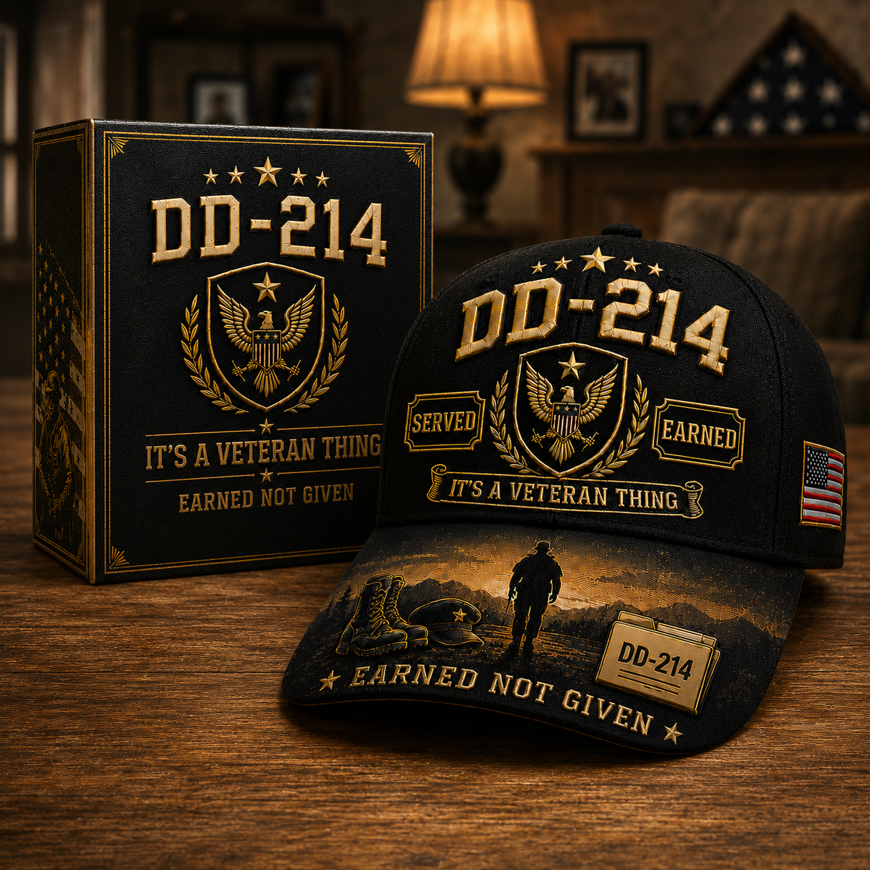 DD-214 Served Earned Commemorative Cap