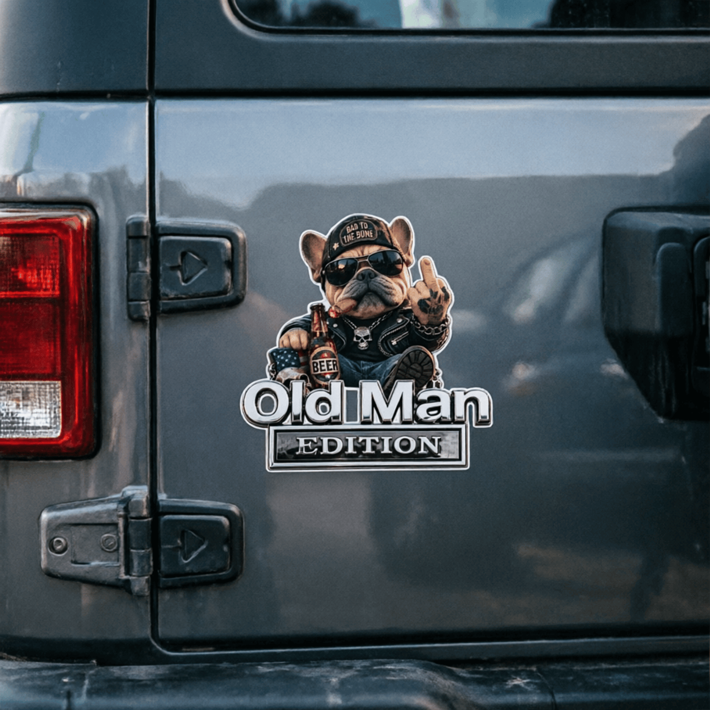 đ Funny Old Man Edition Vehicle Badge