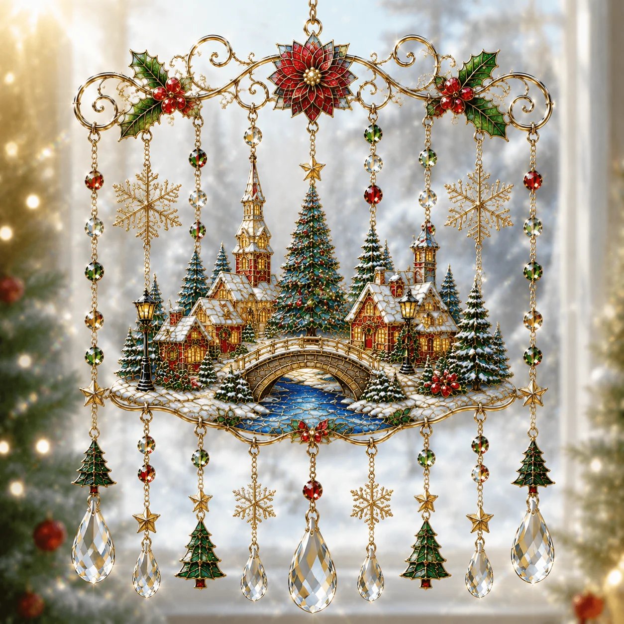 đĽLast Day 49% OFF - Handmade Christmas Stained Window Hanging