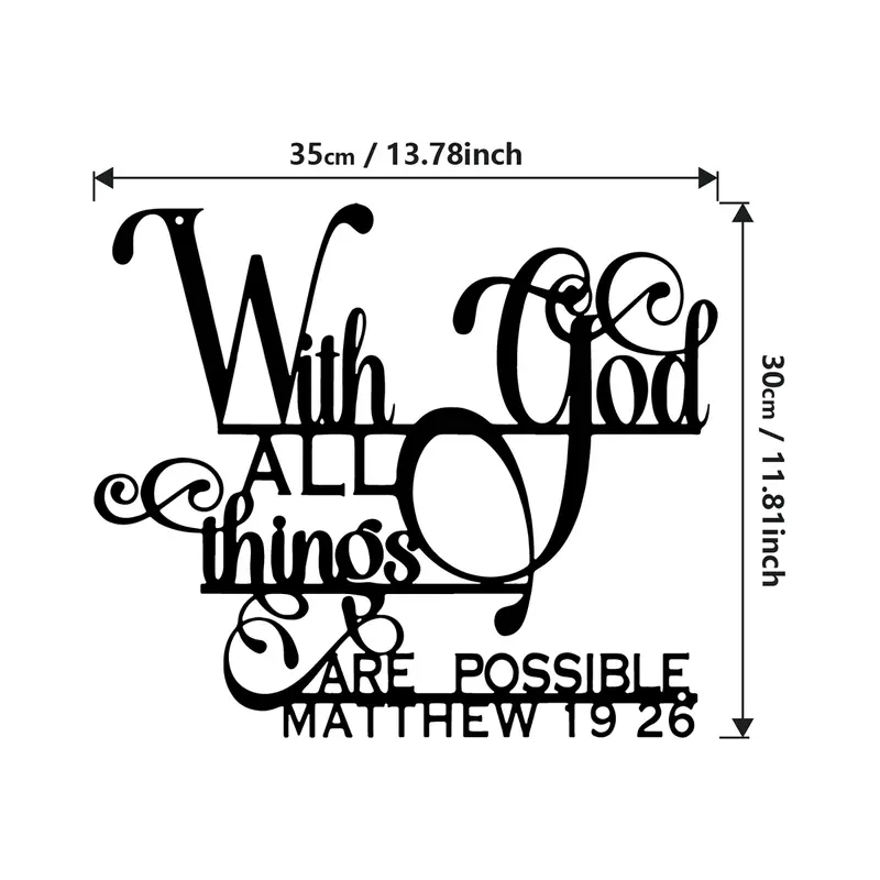 Being with God, Everything is Possible – Metal Wall Art