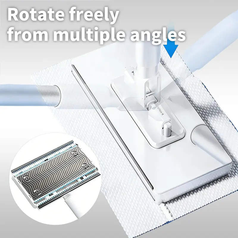 No-Wash Disposable Mop – Hands-Free, Dry & Wet Multi-Surface Cleaner with 10 Pads