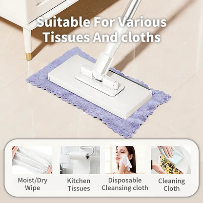 No-Wash Disposable Mop – Hands-Free, Dry & Wet Multi-Surface Cleaner with 10 Pads