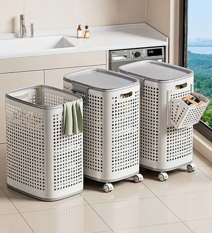 Shewater Rolling Laundry Basket with Wheels