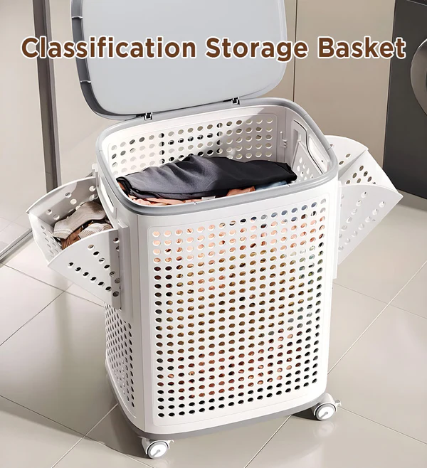 Shewater Rolling Laundry Basket with Wheels