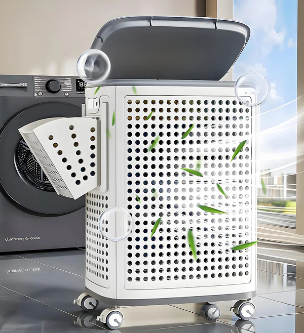 Shewater Rolling Laundry Basket with Wheels