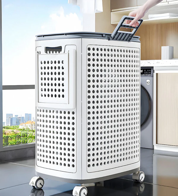 Shewater Rolling Laundry Basket with Wheels