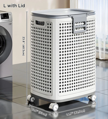 Shewater Rolling Laundry Basket with Wheels