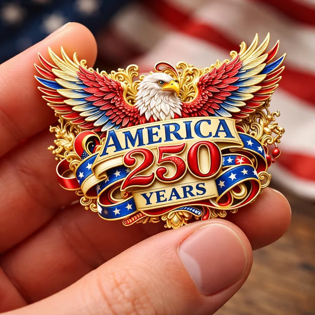 250th Anniversary American Art Brooch