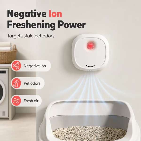 🔥Limited Time 49% OFF! 🌬️Say goodbye to unpleasant odors with it! Smart Quiet Pet Odor Eliminator
