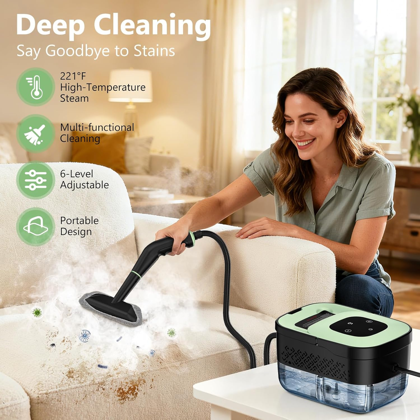 Portable Steam Cleaner – Handheld Steamer