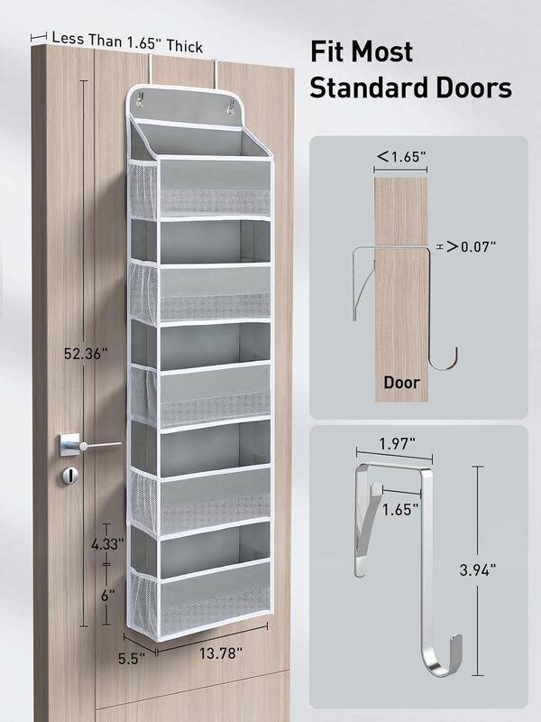 Over-the-Door Hanging Storage Organizer for Bedroom, Bathroom & Dorm