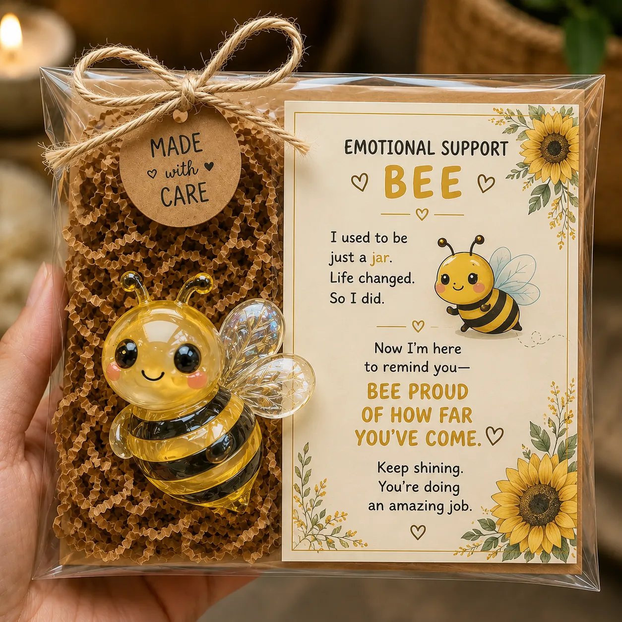 Emotional Support GlassAnimal Gift Set | 7 MeaningfulDesigns with EncouragementCard & Gift-Ready Packaging