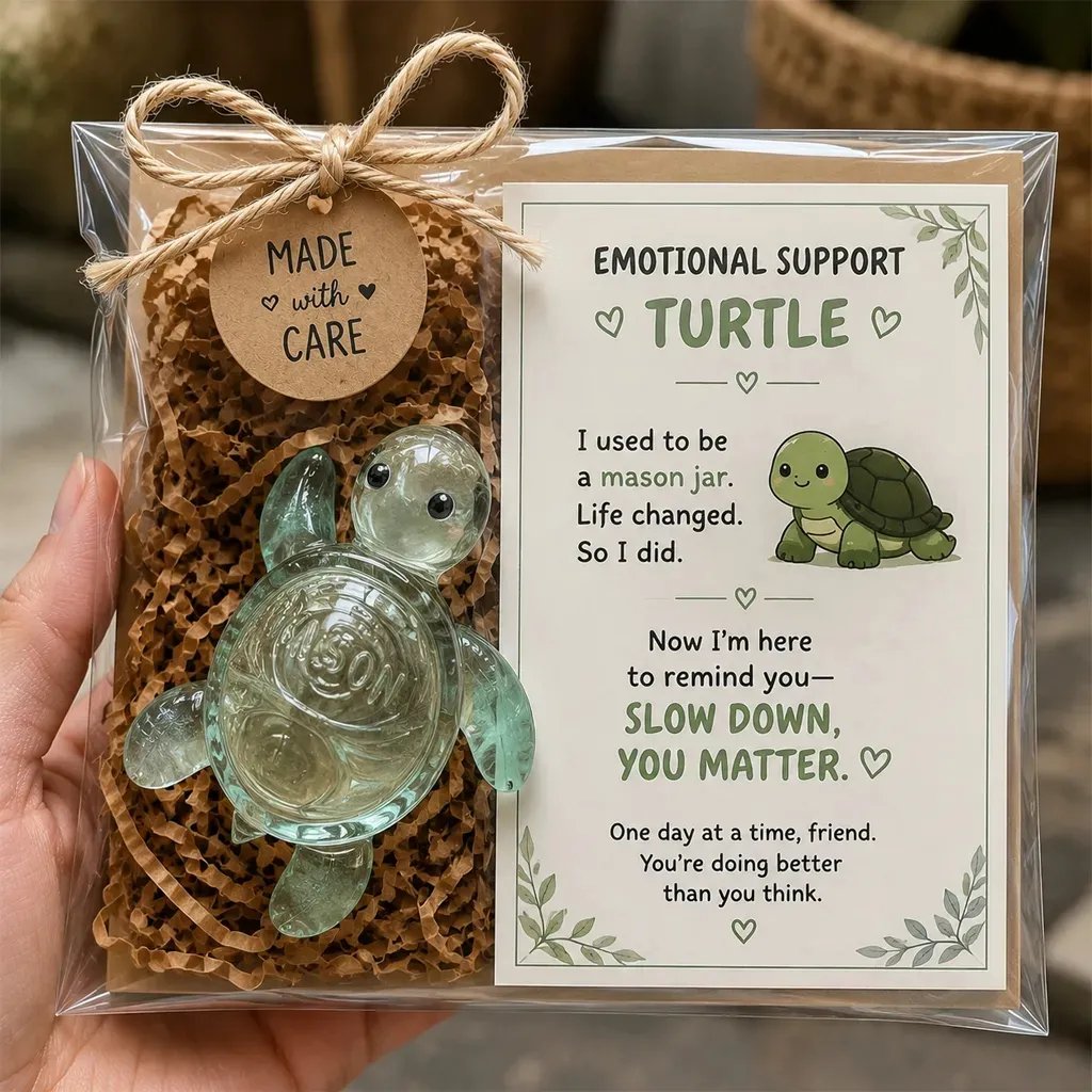 Emotional Support GlassAnimal Gift Set | 7 MeaningfulDesigns with EncouragementCard & Gift-Ready Packaging
