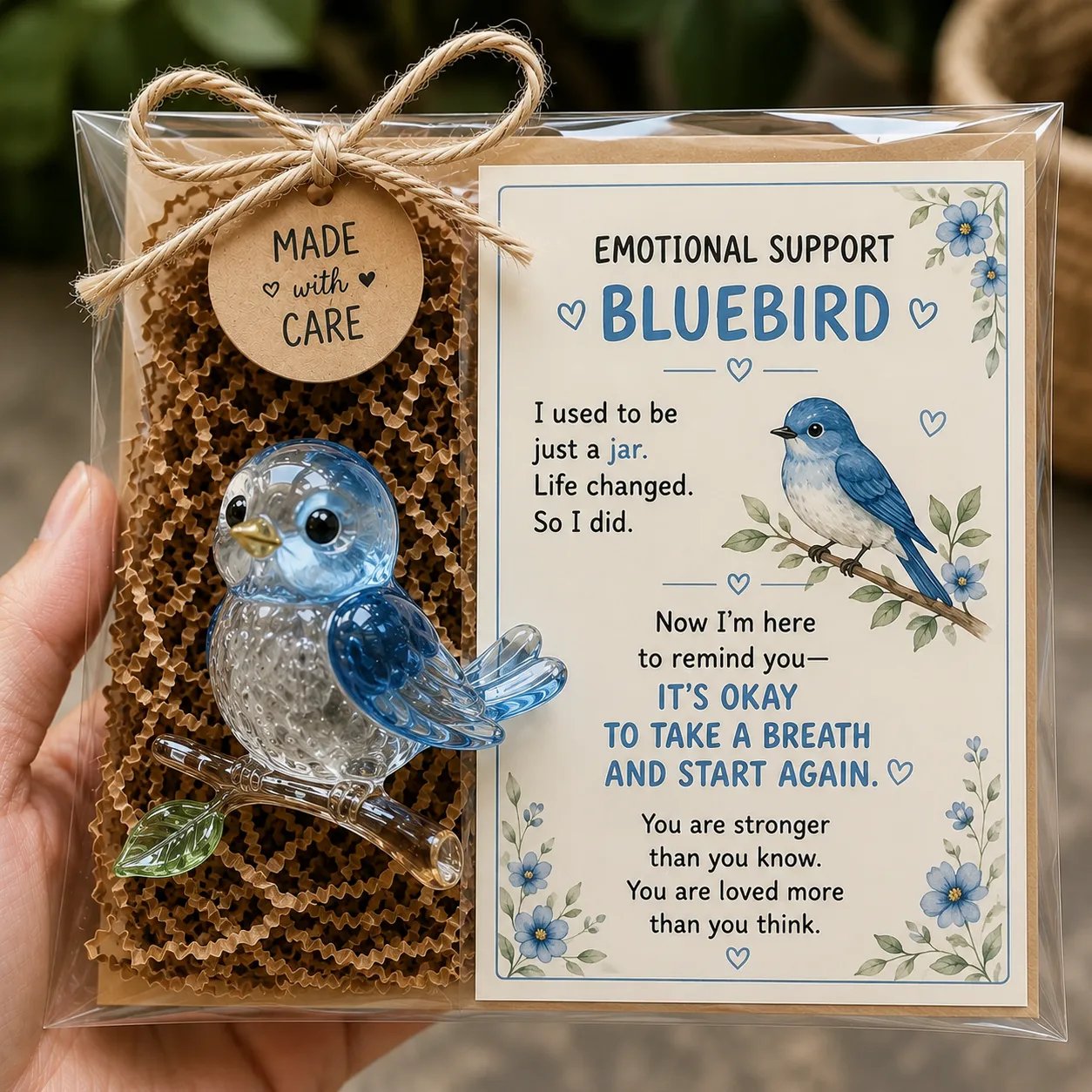 Emotional Support GlassAnimal Gift Set | 7 MeaningfulDesigns with EncouragementCard & Gift-Ready Packaging