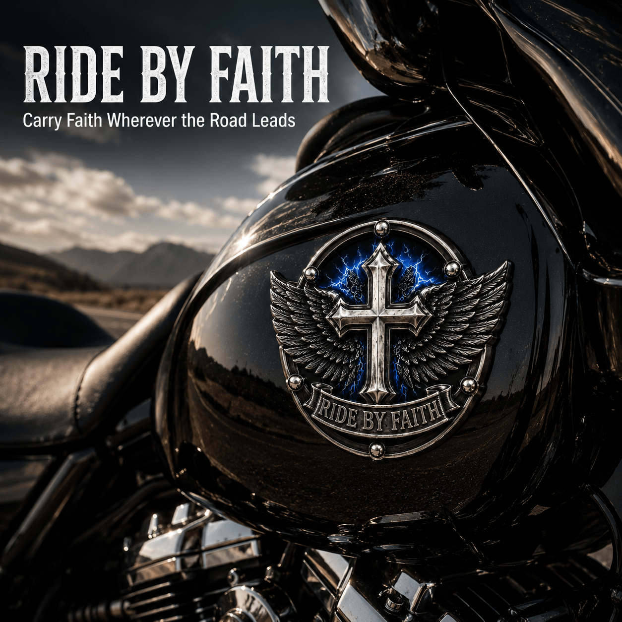Last Day Promo: 49% OFF! Ride By Faith Winged CrossMetal Emblem