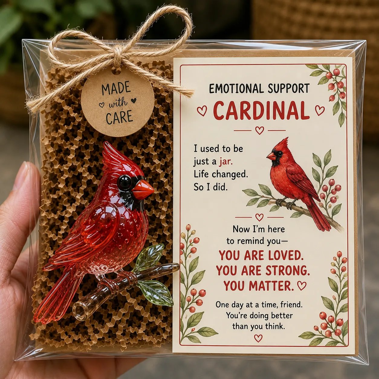 Emotional Support GlassAnimal Gift Set | 7 MeaningfulDesigns with EncouragementCard & Gift-Ready Packaging
