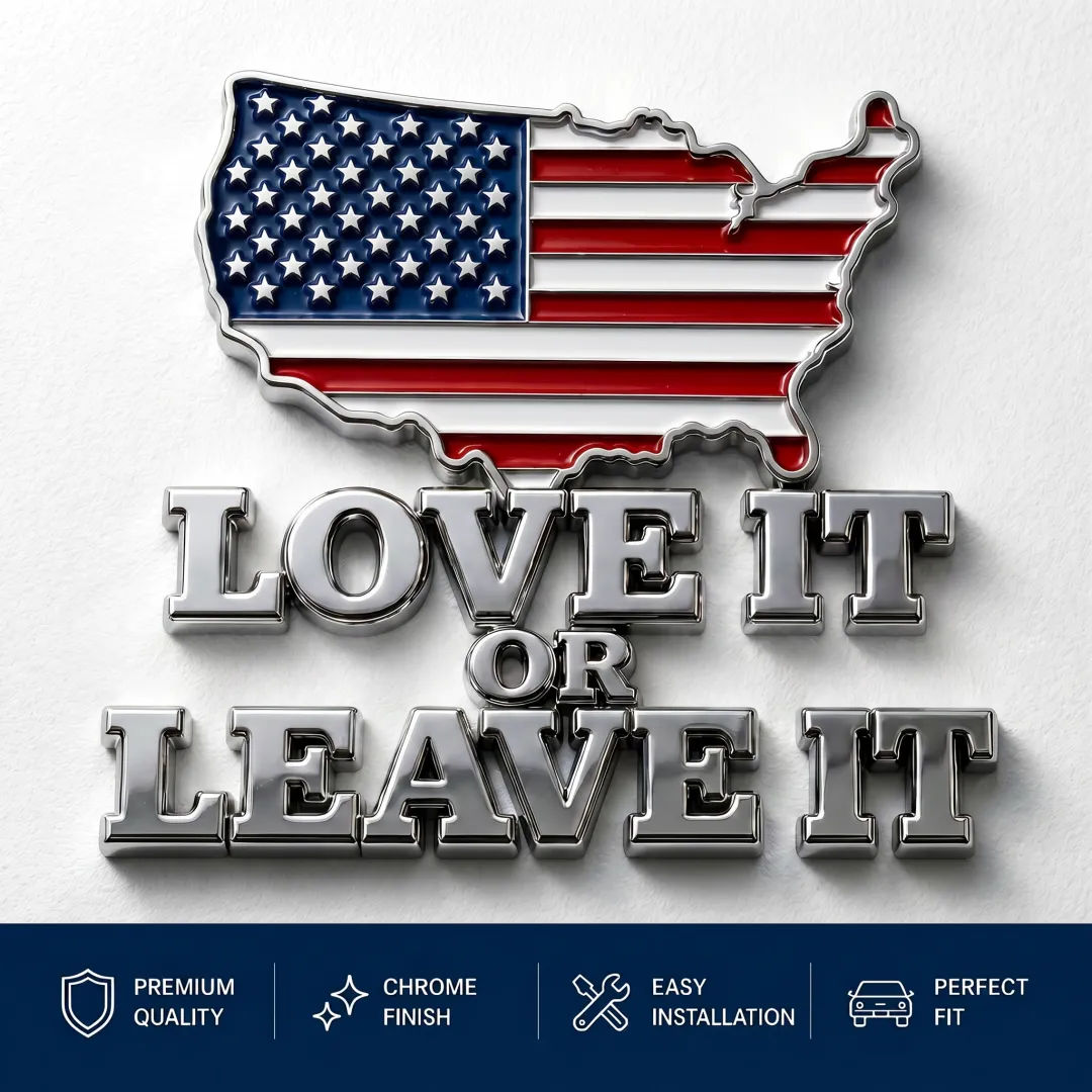 🔥Hot Sale 65% OFF🔥-“LOVE IT OR LEAVE IT” USA Flag Emblem Car Badge