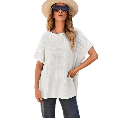 Women's Oversized Loose Round Neck Knitted Top