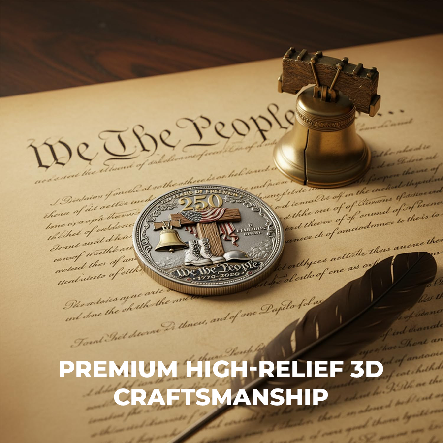 🦅 The "Legacy of Freedom" 250th Anniversary U.S. Veteran Commemorative Coin (1776-2026)