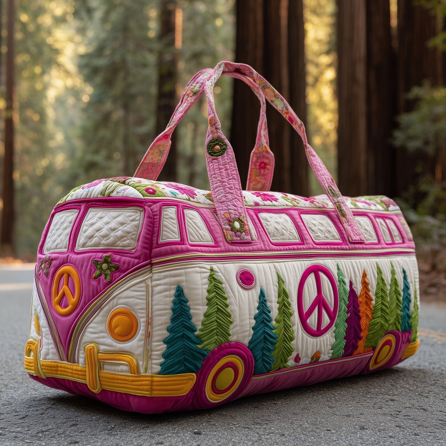 🔥LAST DAY 50% OFF-Hippie Van Quilted Duffle Bag✨