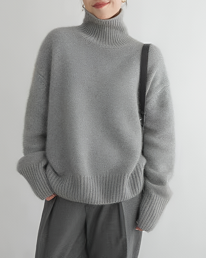 Cozy Turtleneck Knit Pullover Sweater