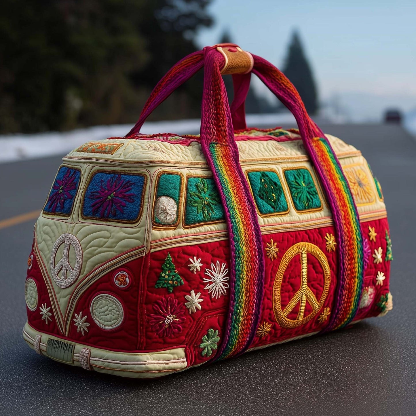 🔥LAST DAY 50% OFF-Hippie Van Quilted Duffle Bag✨