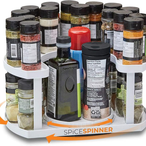 Shewater™ Stow-n-Spin 2-Tier Spice Rack Organizer