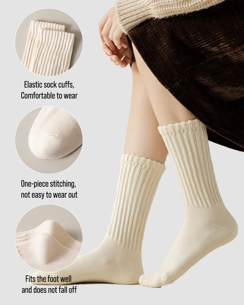 5 Pairs Women’s Slouchy Crew Socks
