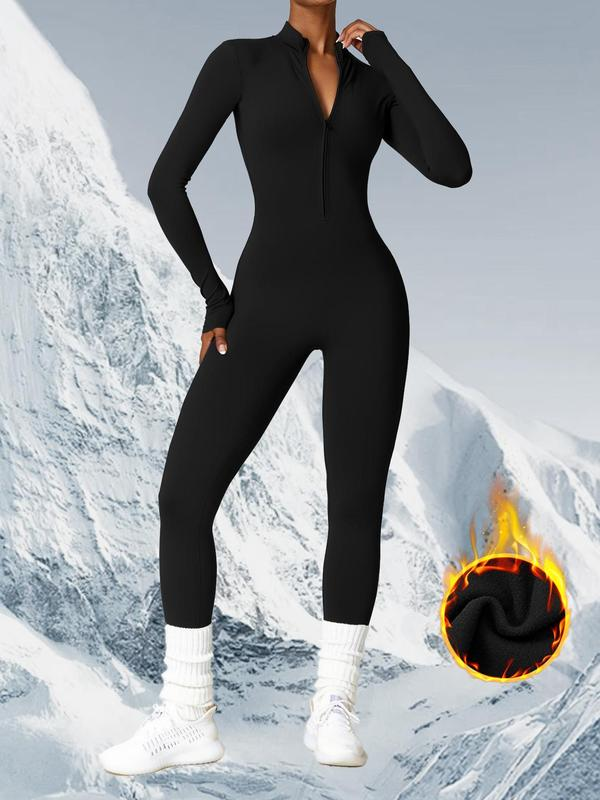Women's Zip Front Ski Jumpsuit for Winter Sports