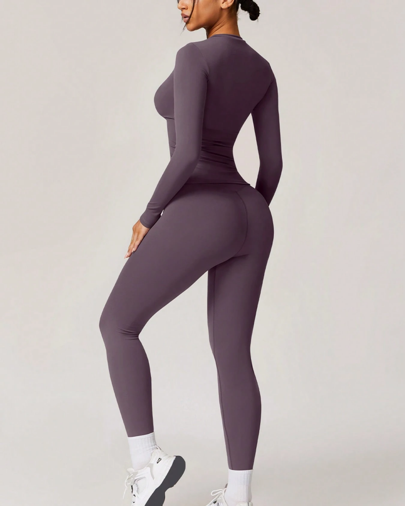 Women's Patchwork Two Piece Yoga Set High Stretch Activewear