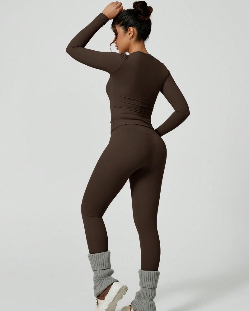 Women's Patchwork Two Piece Yoga Set High Stretch Activewear