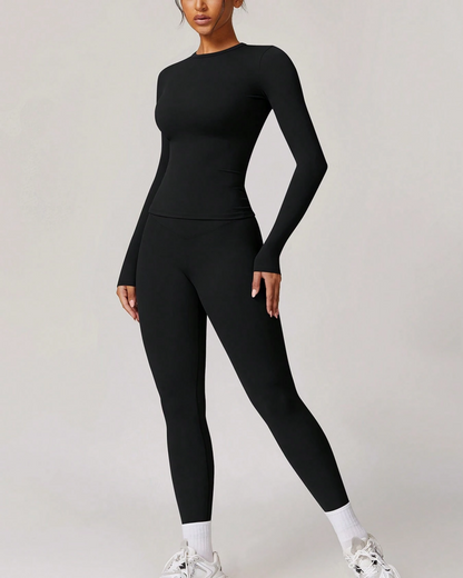 Women's Patchwork Two Piece Yoga Set High Stretch Activewear