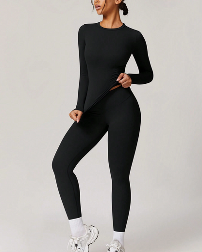 Women's Patchwork Two Piece Yoga Set High Stretch Activewear