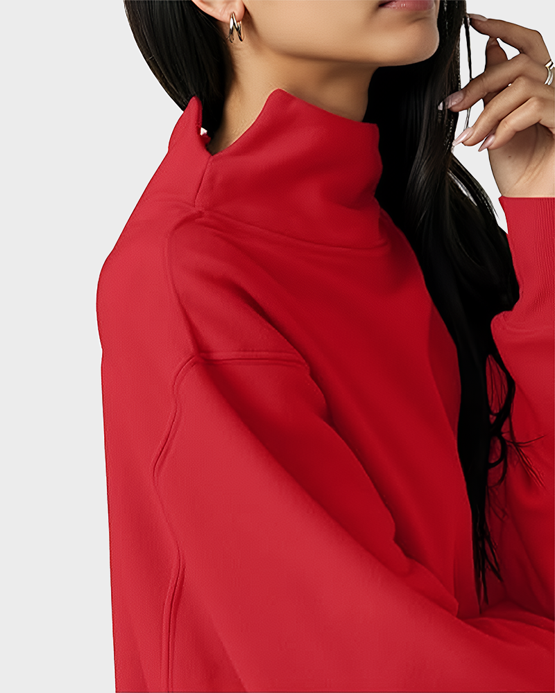Women's Oversized Turtleneck Sweatshirt Casual Pullover Top