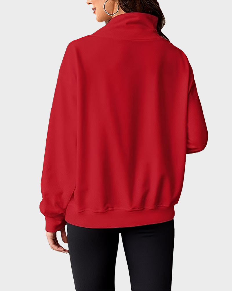 Women's Oversized Turtleneck Sweatshirt Casual Pullover Top