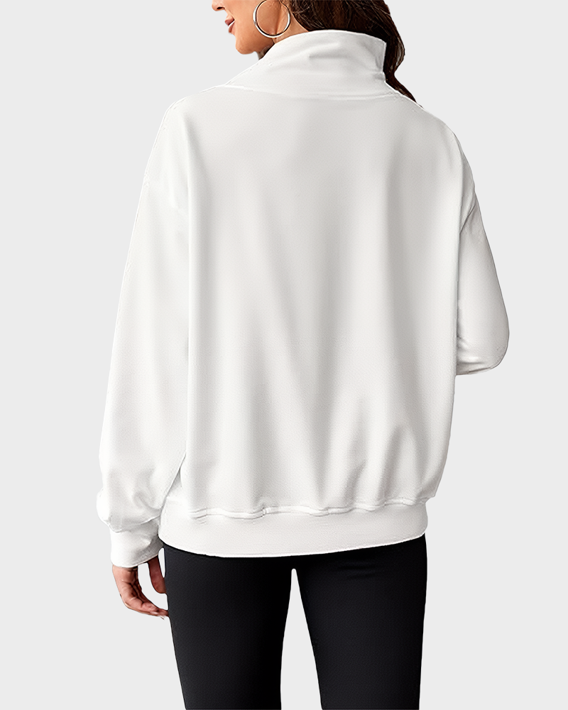 Women's Oversized Turtleneck Sweatshirt Casual Pullover Top