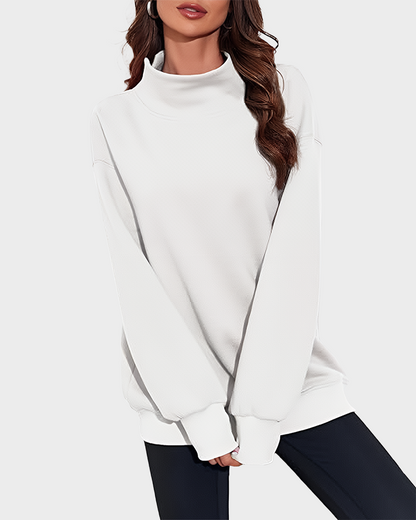Women's Oversized Turtleneck Sweatshirt Casual Pullover Top