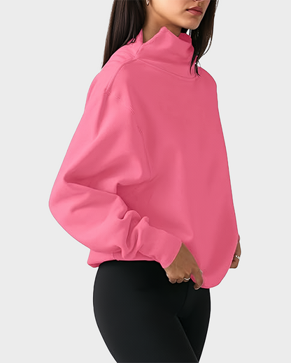 Women's Oversized Turtleneck Sweatshirt Casual Pullover Top