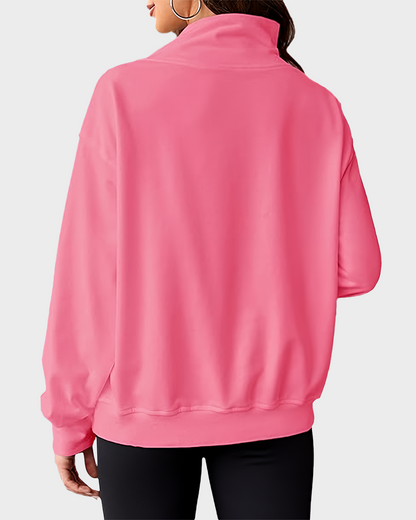 Women's Oversized Turtleneck Sweatshirt Casual Pullover Top
