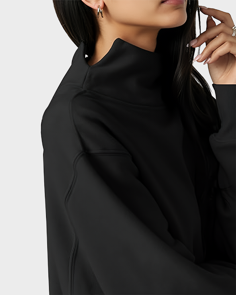Women's Oversized Turtleneck Sweatshirt Casual Pullover Top