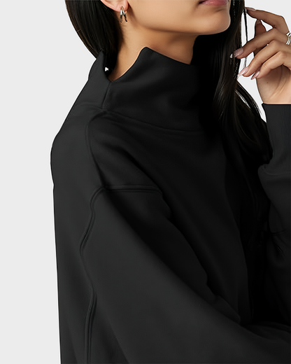 Women's Oversized Turtleneck Sweatshirt Casual Pullover Top