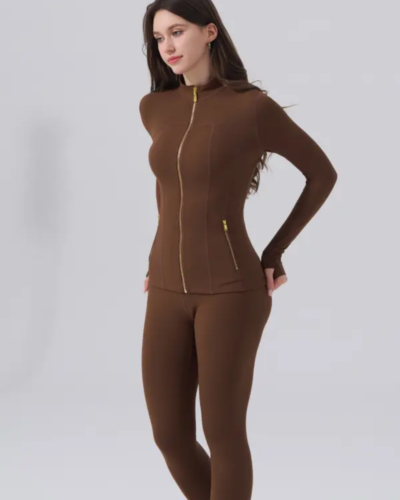 Womens Sportswear Set Full Zip Jacket and Yoga Pants