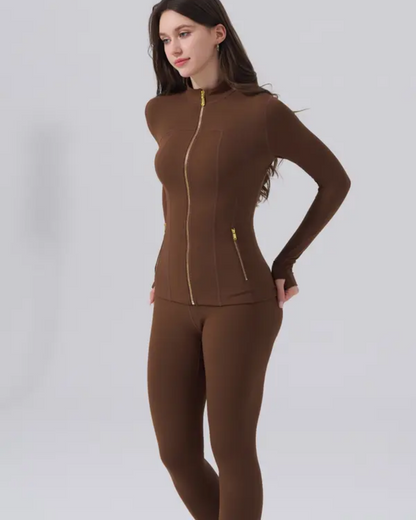 Womens Sportswear Set Full Zip Jacket and Yoga Pants