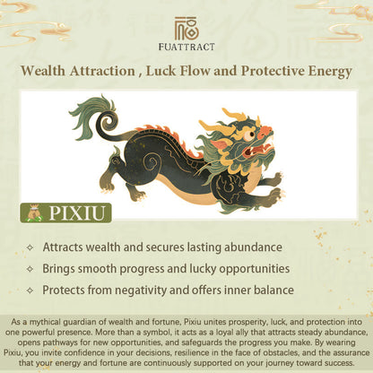 FuAttract Courage & Abundance Natural Tiger's Eye Feng Shui Pixiu Bracelet