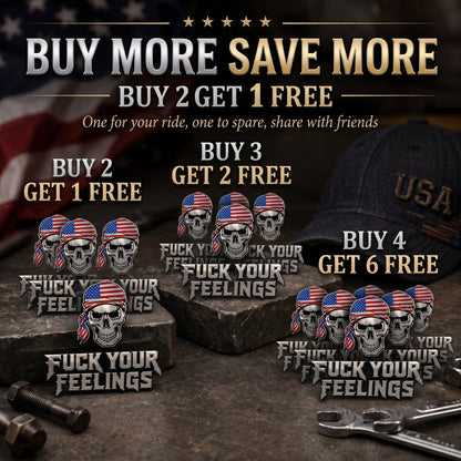 “F Your Feelings” Skull Truck Emblem